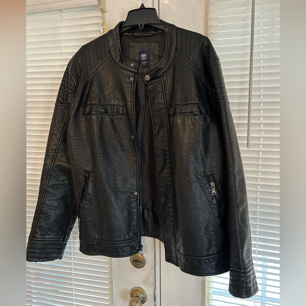 Route 66 black leather jacket size XL